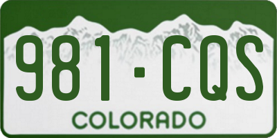 CO license plate 981CQS