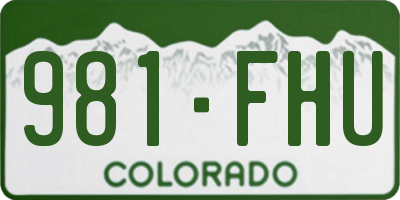 CO license plate 981FHU