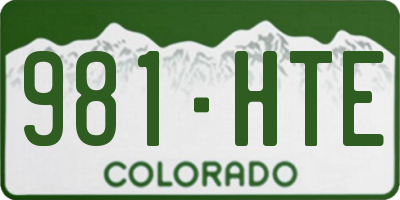 CO license plate 981HTE