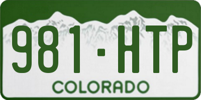 CO license plate 981HTP