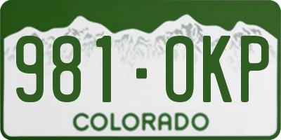CO license plate 981OKP