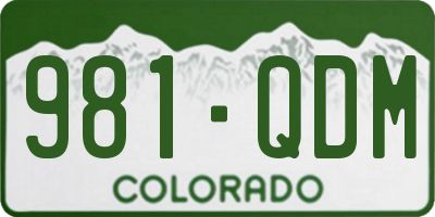 CO license plate 981QDM