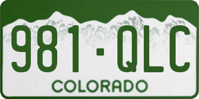 CO license plate 981QLC