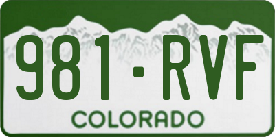CO license plate 981RVF