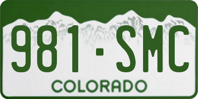 CO license plate 981SMC