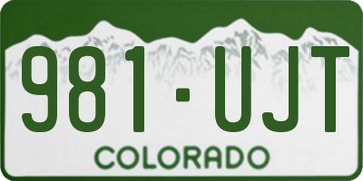 CO license plate 981UJT
