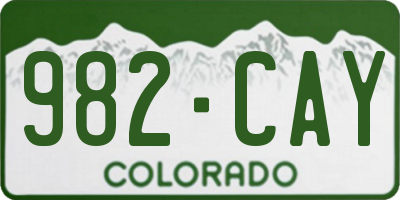 CO license plate 982CAY