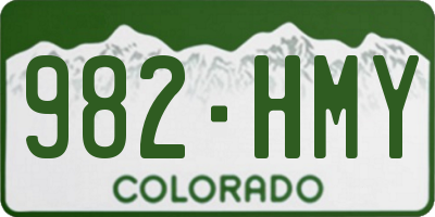 CO license plate 982HMY