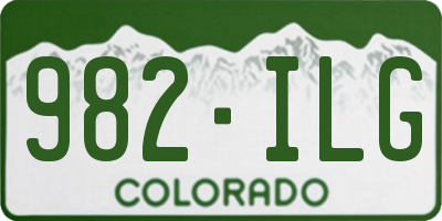 CO license plate 982ILG