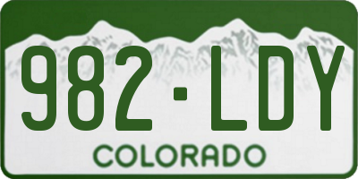 CO license plate 982LDY