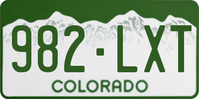 CO license plate 982LXT