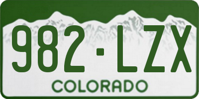 CO license plate 982LZX