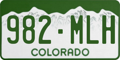 CO license plate 982MLH