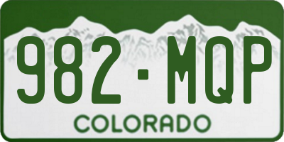 CO license plate 982MQP