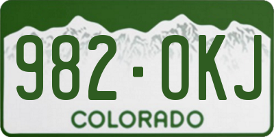 CO license plate 982OKJ