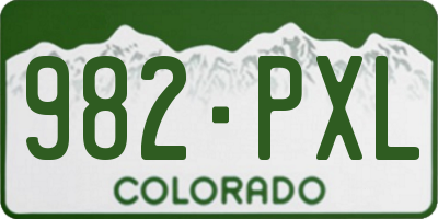 CO license plate 982PXL