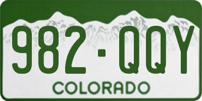 CO license plate 982QQY