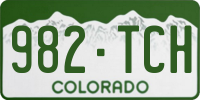 CO license plate 982TCH