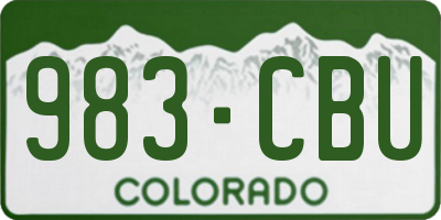 CO license plate 983CBU