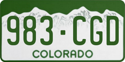 CO license plate 983CGD