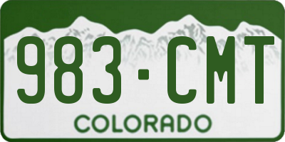 CO license plate 983CMT