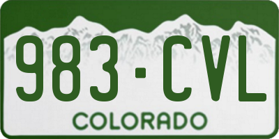 CO license plate 983CVL