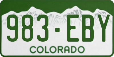 CO license plate 983EBY