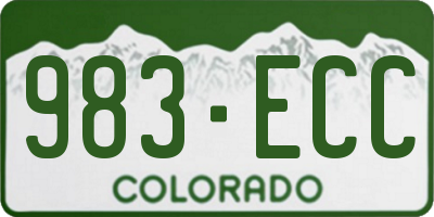 CO license plate 983ECC
