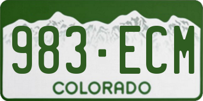 CO license plate 983ECM