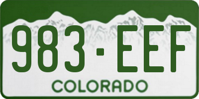 CO license plate 983EEF