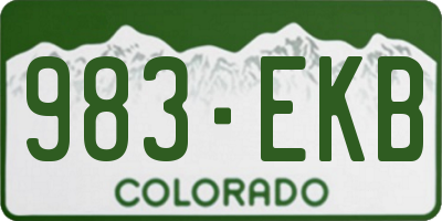 CO license plate 983EKB