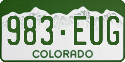 CO license plate 983EUG