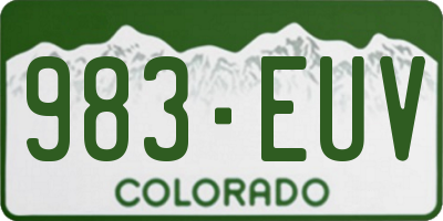 CO license plate 983EUV