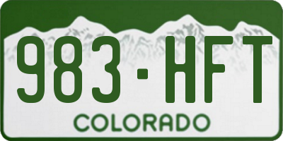 CO license plate 983HFT