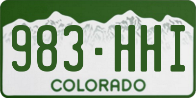 CO license plate 983HHI