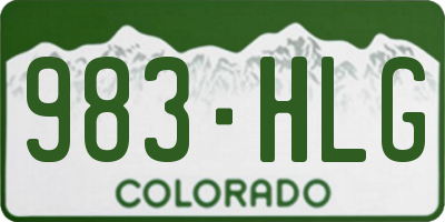 CO license plate 983HLG