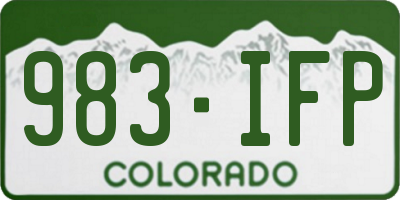 CO license plate 983IFP