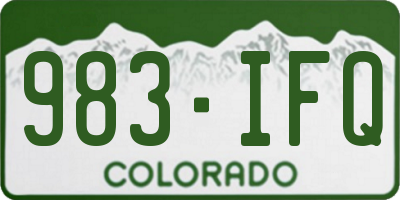 CO license plate 983IFQ