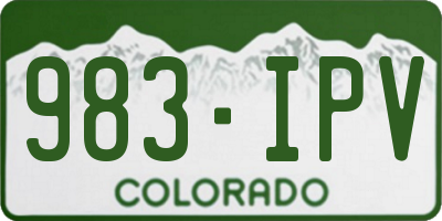 CO license plate 983IPV