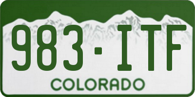 CO license plate 983ITF