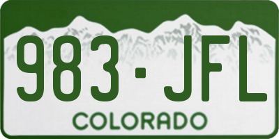 CO license plate 983JFL