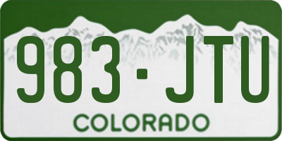 CO license plate 983JTU