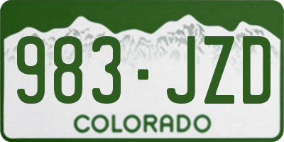 CO license plate 983JZD