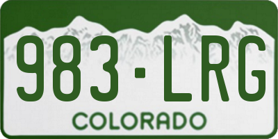 CO license plate 983LRG