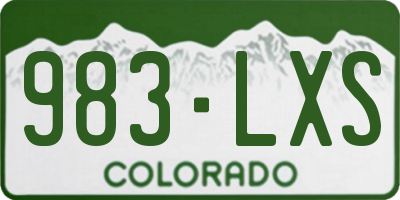 CO license plate 983LXS