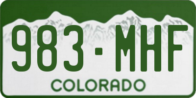 CO license plate 983MHF