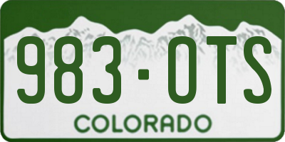 CO license plate 983OTS