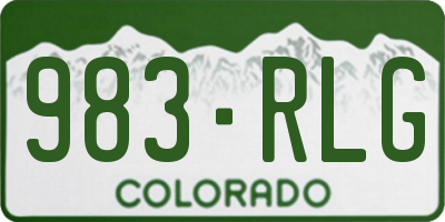 CO license plate 983RLG
