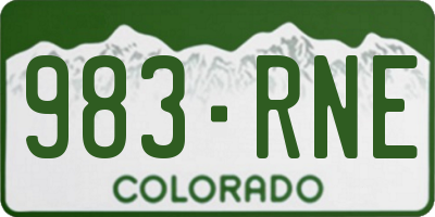 CO license plate 983RNE
