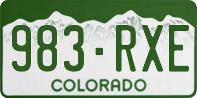 CO license plate 983RXE